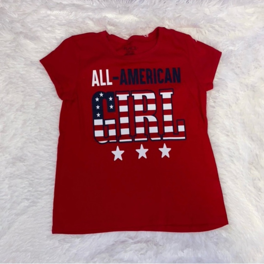 The Children's Place Red Patriotic Girl Tee